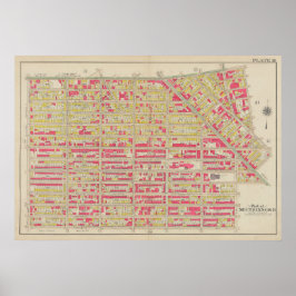 Poster Mapa do Vintage Brooklyn | George Washington Broml