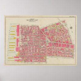 Poster Mapa do Vintage Brooklyn | George Washington Broml