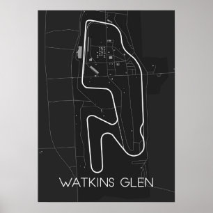 Poster Mapa do Watkins Glen