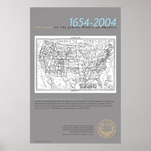 Poster Mapa dos E.U. em Inglês e em Yiddish, 1912