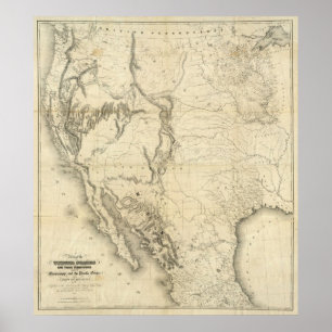 Poster Mapa dos Estados Unidos 2