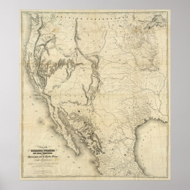 Poster Mapa Dos Estados Unidos 2 (Frente)