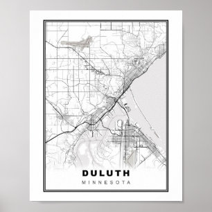 Poster Mapa Duluth