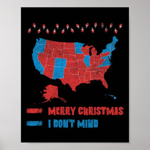 Poster Mapa Eleitoral 2024 Feliz Natal Eleitores Vermelho
