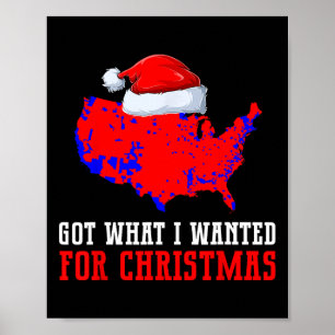 Poster Mapa Eleitoral de Trump Ganhou O Que Eu Queria De 