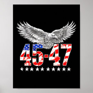 Poster Mapa Eleitoral Trump Escorregando Mapa Vermelho da