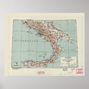 Poster Mapa Estratégico para a Segunda Guerra Mundial (1