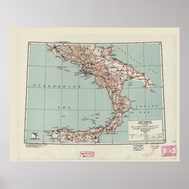 Poster Mapa Estratégico para a Segunda Guerra Mundial (19 (Frente)