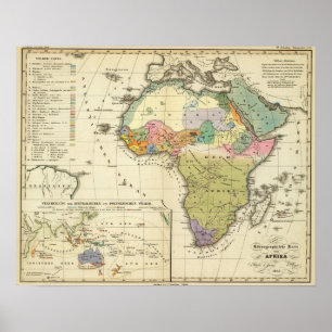 Póster Mapa etnográfico da África