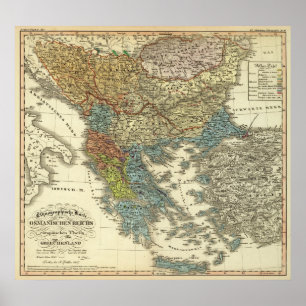 Póster Mapa etnográfico do Império Otomano