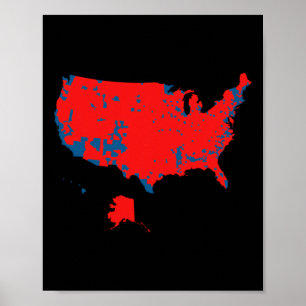 Poster Mapa Exato Dos Resultados Eleitorais De 2024