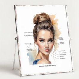 Poster Mapa Facial para Preenchedor Dérmico e Botox