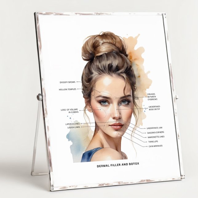 Poster Mapa Facial para Preenchedor Dérmico e Botox (Criador carregado)