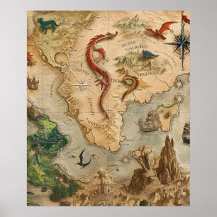 Poster Mapa Fantasy Versão 4