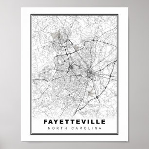 Poster Mapa Fayetteville