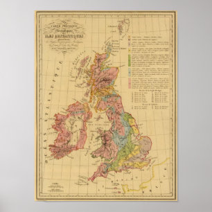 Poster Mapa físico e mineralogia