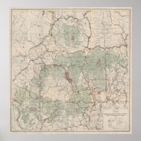 Mapa Florestal Nacional das Montanhas Brancas Vint