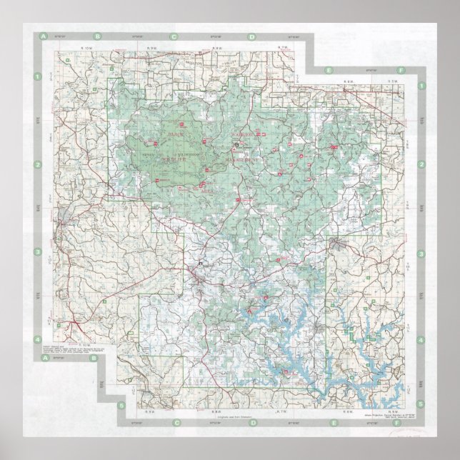 Poster Mapa Florestal Nacional do Bankhead (2006) (Frente)
