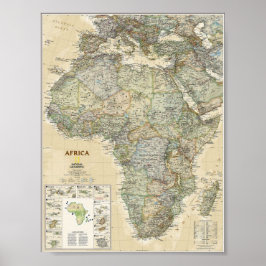 Poster - Mapa Geográfico Nacional da África