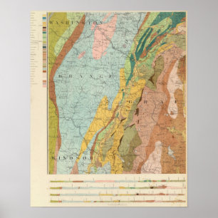 Poster Mapa Geological de New Hampshire 2