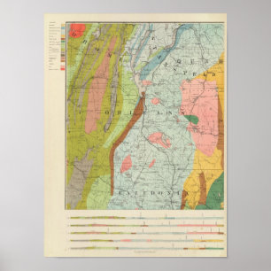 Póster Mapa Geological de New Hampshire 3
