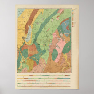 Póster Mapa Geological de New Hampshire 5