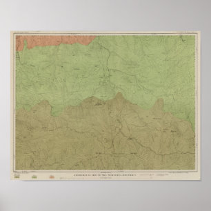 Póster Mapa Geological do distrito novo de Idria