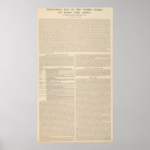 Póster Mapa Geological dos Estados Unidos 2