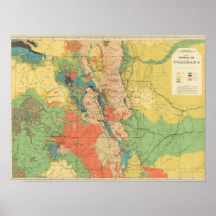 Póster Mapa Geológico Geral do Colorado