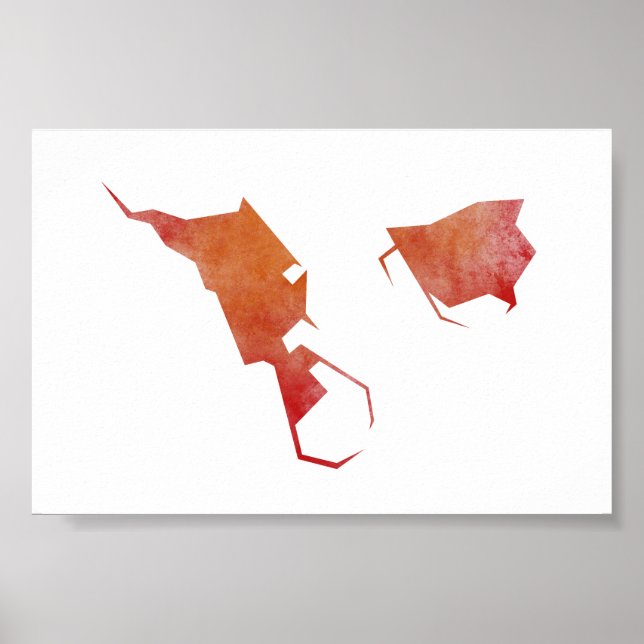 Póster Mapa Helgoland (Frente)