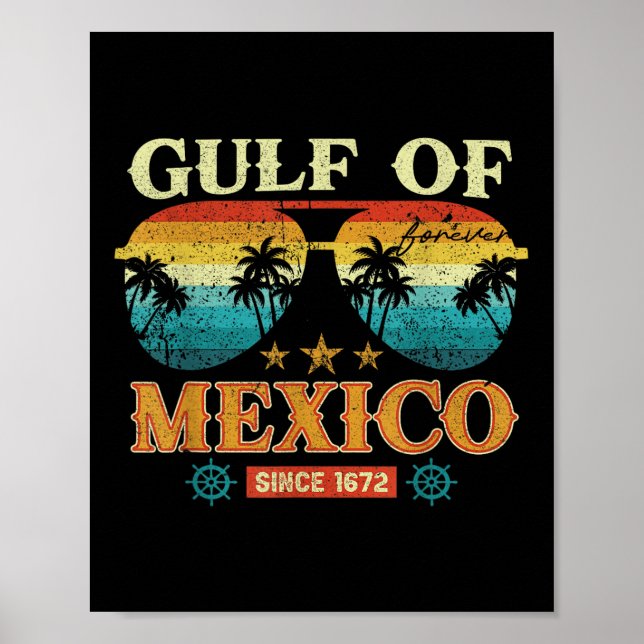 Poster Mapa Histórico Do Golfo Do México Em 1569 (Frente)
