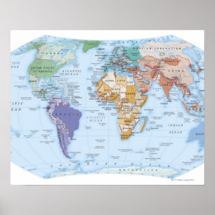 Poster Mapa ilustrado 4