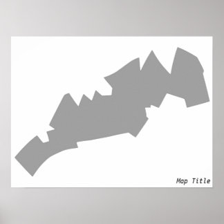 Póster Mapa Impresso