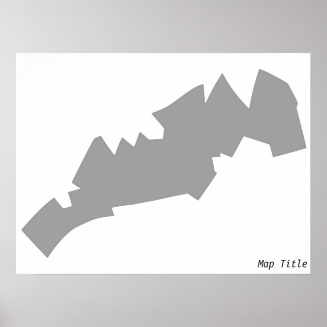 Póster Mapa Impresso (Frente)