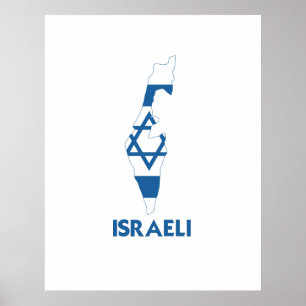 PÓSTER MAPA ISRAELITA