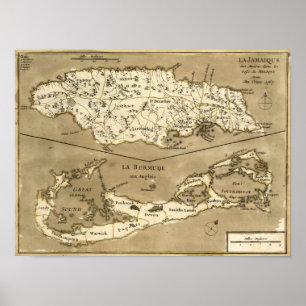 PÓSTER MAPA: JAMAICA, 1767