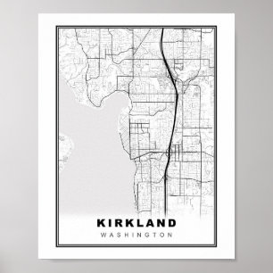 Poster Mapa Kirkland