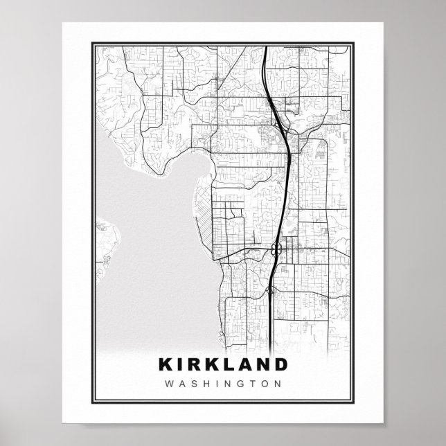 Poster Mapa Kirkland (Frente)