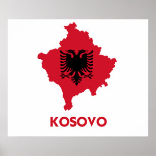 PÓSTER MAPA KOSOVO