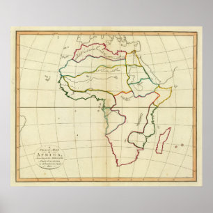 Póster Mapa liso África