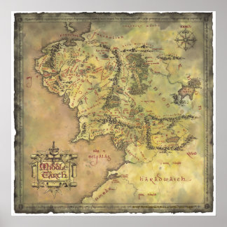 Poster Mapa MIDDLE EARTH™