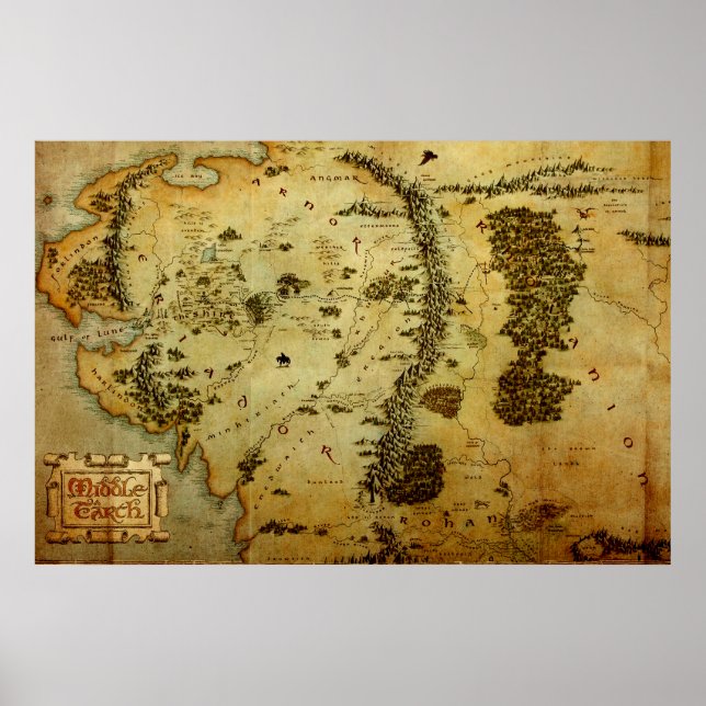 Póster Mapa MIDDLE EARTH™ nº 3 (Frente)