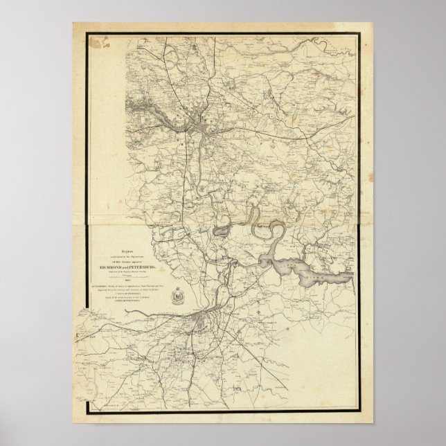 Póster Mapa Militar dos Estados Unidos (Frente)