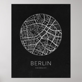 Poster Mapa Minimalista da Cidade de Berlim