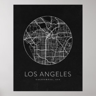 Poster Mapa Minimalista de Los Angeles