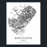 Poster Mapa Mínimo da Espanha de Barcelona<br><div class="desc">Mapa Mínimo da Espanha de Barcelona</div>