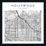 Poster Mapa Mínimo das Ruas Modernas de Hollywood Califor<br><div class="desc">Mapa Mínimo das Ruas Modernas de Hollywood California</div>