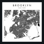 Poster Mapa Mínimo das Ruas Modernas do Brooklyn Nova Ior<br><div class="desc">Mapa Mínimo das Ruas Modernas do Brooklyn Nova Iorque</div>