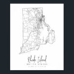 Poster Mapa Mínimo das Ruas Rhode Island<br><div class="desc">Mapa Mínimo das Ruas Rhode Island</div>