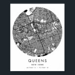 Poster Mapa Mínimo do Círculo Moderno de Nova Iorque<br><div class="desc">Mapa Mínimo do Círculo Moderno de Nova Iorque</div>
